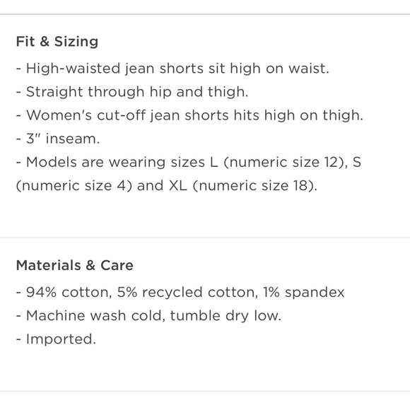 OLD NAVY High-Waisted O.G. Americana Cut-Off Jean Shorts 8 NWT - Picture 5 of 6